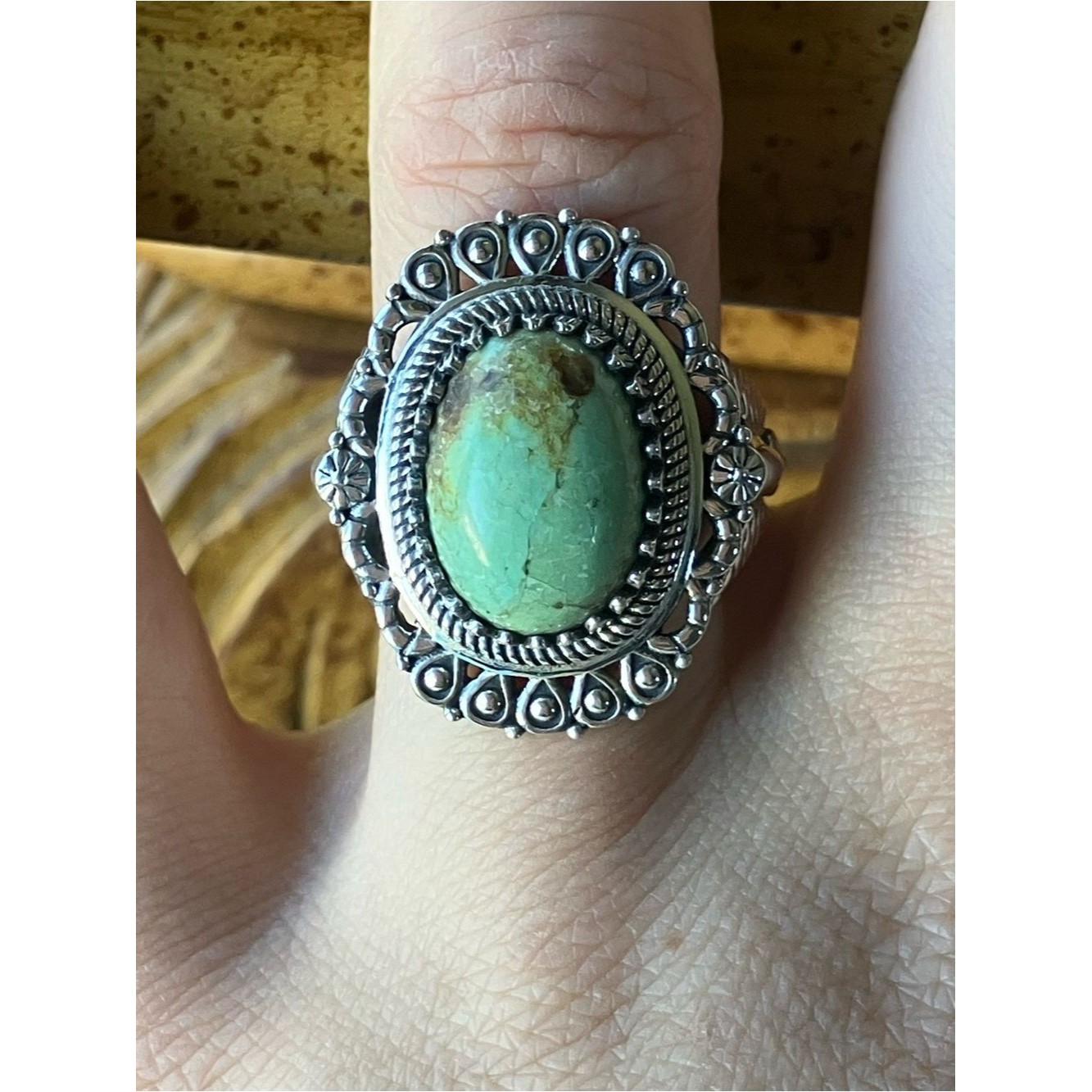 Royston Turquoise Sterling Silver Ring Size 7